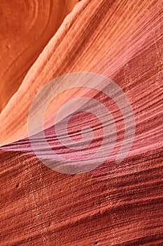 Slot Canyon Warm Tones and Striations, Intimate Perspective