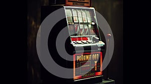 Slot machine 777 jackpot casino. Good luck concept. Al generated