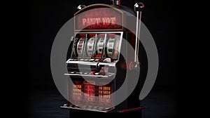 Slot machine 777 jackpot casino. Good luck concept. Al generated