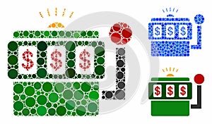 Slot machine Composition Icon of Circle Dots