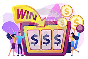 Slot machine concept vector illustration