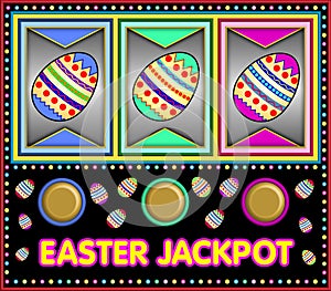 Slot machine with easter jackpot