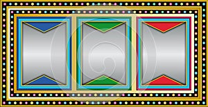 Slot machine with empty frames