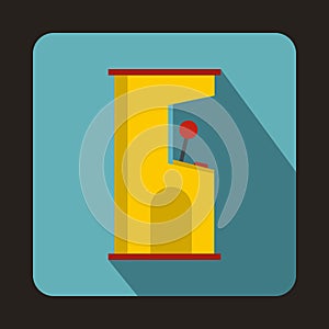 Slot machine icon, flat style