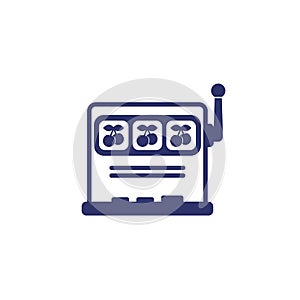 slot machine icon on white