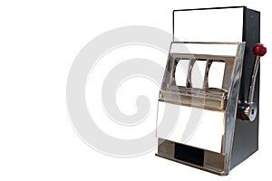 Slot machine isolated on white background