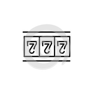 Slot Machine Jackpot 777 Icon