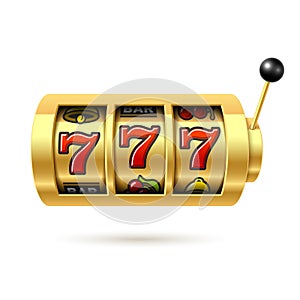 Slot machine with lucky sevens jackpot