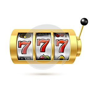 Slot machine with lucky sevens jackpot