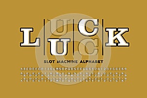 Slot machine style casino font