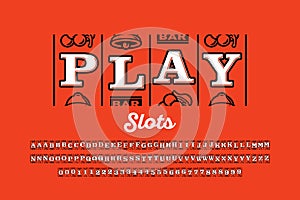 Slot machine style font