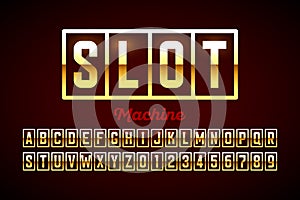 Slot machine style font