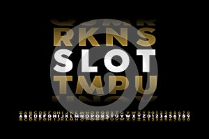 Slot machine style font