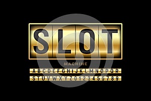 Slot machine style font