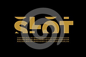 Slot machine style font