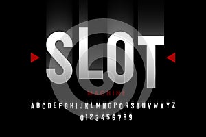 Slot machine style font