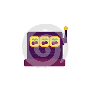 slot machine vector flat icon on white