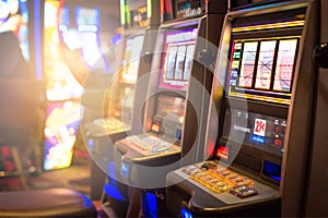 Slot machines in a casino.