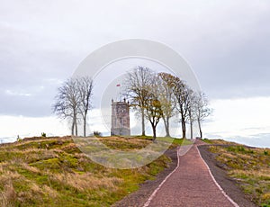 SlottsfjelltÃ¥rnet, a historic tower in the ruins of Tunsberghus Castle on the Slottsfjellet in Tonsberg