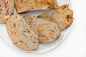 Slovak chicken liver stuffing specialty