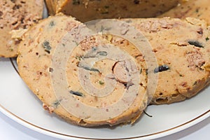 Slovak chicken liver stuffing specialty