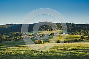 Slovak countryside, meadows in middle europe