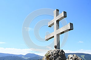 Slovak cross on Rockery Liptovsky Hradok photo