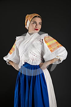 Slovak folklore. Slovak folklore girl.