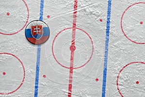 Slovak hockey puck on the site