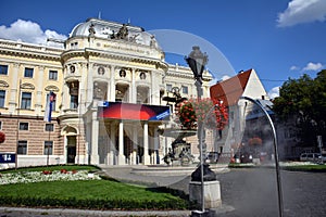 The Slovak National Theatre on a Warm Summer Day - Bratislava, Slovakia