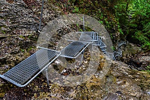 Slovak Paradise National Park, a trail in the woods. A beautiful landscape