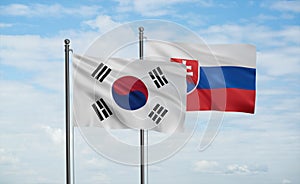 Slovakia and South Korea flag