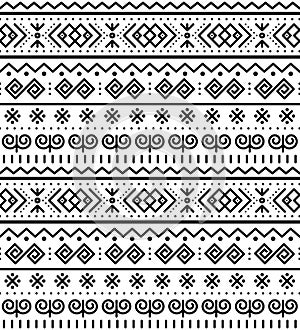 Slovak tribal folk art vector seamless geometric pattern inspired by art from Cicmany in Zilina region, Slovakia