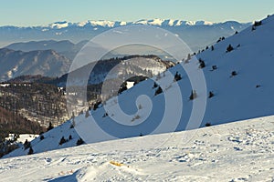 Slovak winter Landscape in the Mountains of Mala Fatra photo