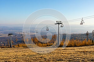 Slovakia. Beautiful autumn landscape of High Tatras trekking to Lomnicky Peak Lomnicky stit  and Kezmarsky Peak, Slovakia.