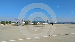Slovakia, Bratislava Airport, view of the airfield