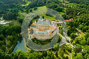 Slovakia Castle from Bojnice in the summer time