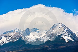 Slovakia countryside landscape in spring