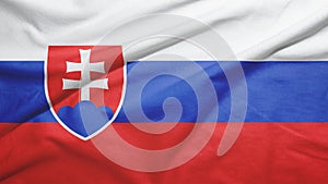 Slovenská vlajka s textúrou látky