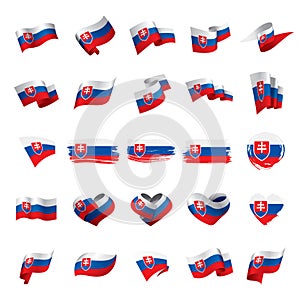 Slovakia flag, vector illustration