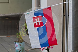 Slovakia flag on the wall