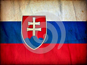Slovenská vlajka grunge