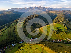 Slovakia high Tatras Mountains with meadow, Belianske Tatry Slovakia. Hiking in slovakia moutains.