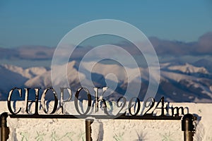 Slovakia, Jasna - February 3, 2022: view from the top of chopok mountains