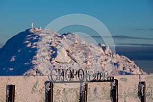 Slovakia, Jasna - February 3, 2022: view from the top of chopok mountains