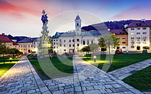 Slovakia - Kremnica city at night photo