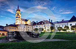 Slovakia - Kremnica city at night photo