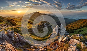 Slovakia mountain from peak Chleb photo