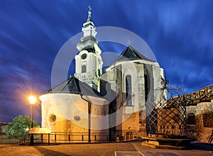 Slovakia, Nitra castle at night