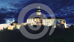 Slovensko, Nitra hrad v noci